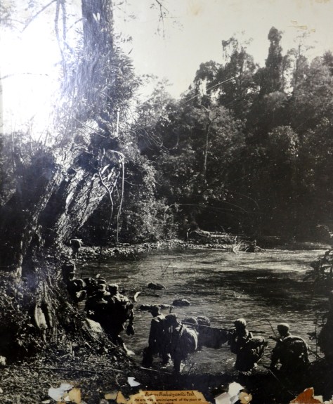 The second batallion breaks out of the enemies encirclement at the palin of jars returns to base on 18th may 1959