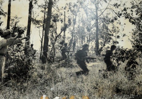 The lao liberation army carry out the continued destruction of the base in the La cave and Na Khank